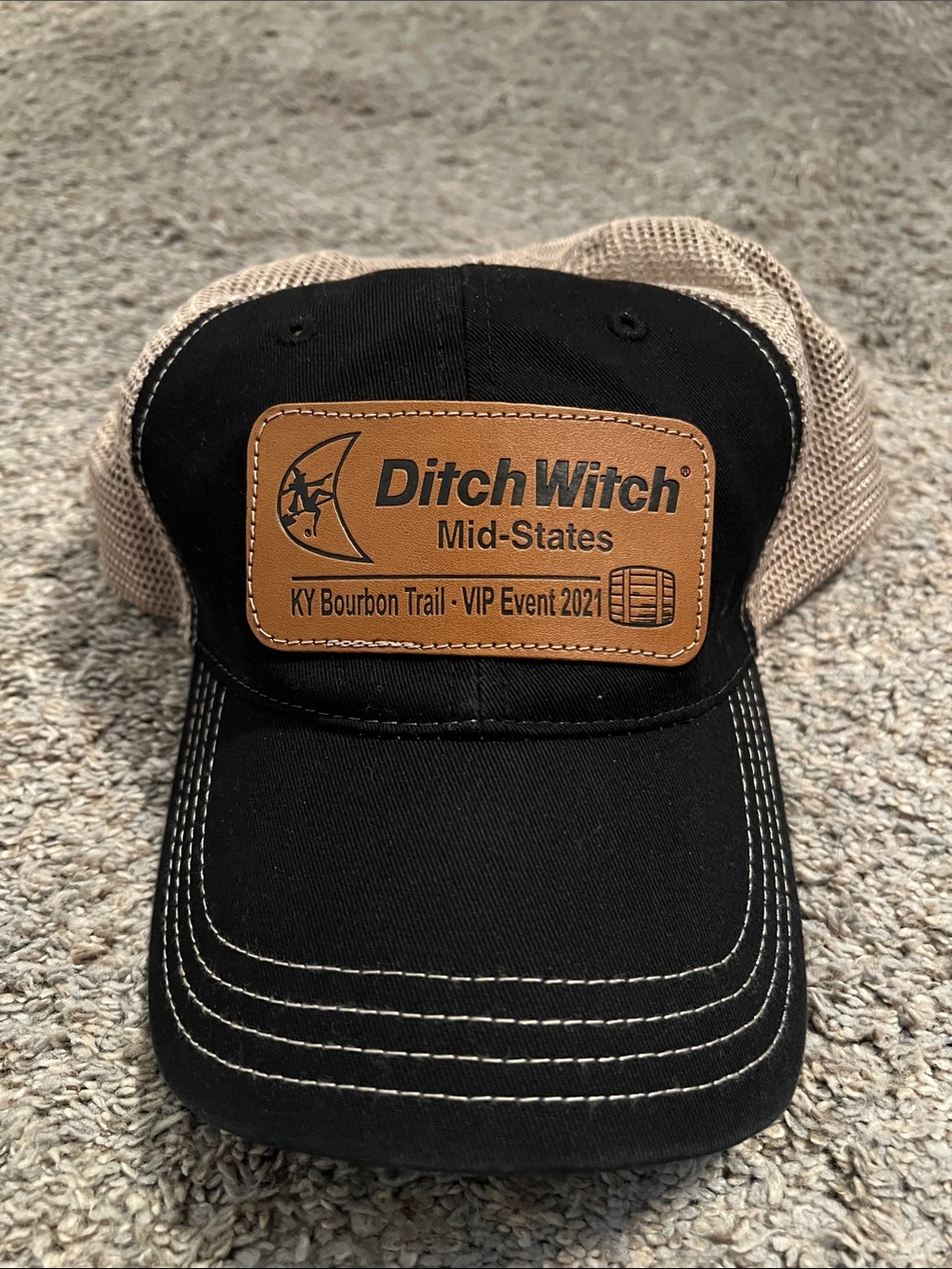 Ditch Witch Mid-States Black & Tan Mesh Back Trucker Hat